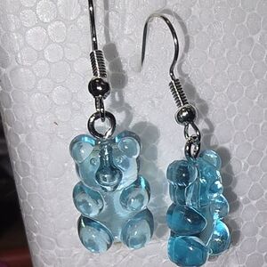 Playful Blue Gummy Bear Earrings